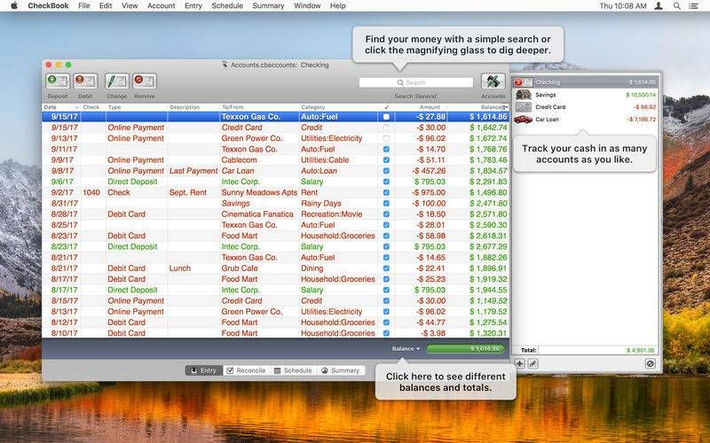 CheckBook Pro for mac(优秀的个人理财管理软件) CheckBook Pro for mac(优秀的个人理财管理软件)