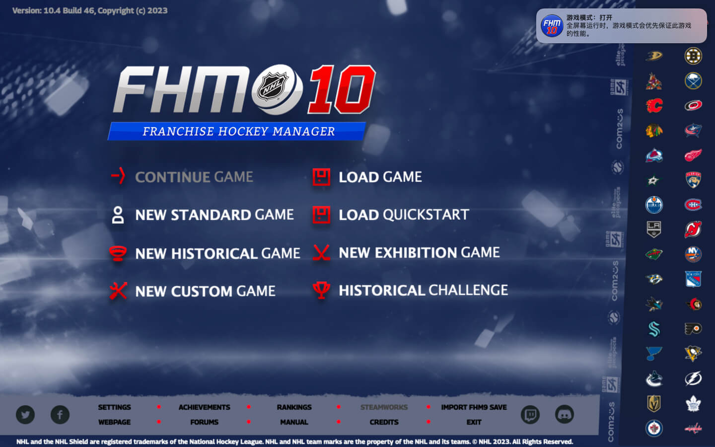特许经营曲棍球经理10 for Mac Franchise Hockey Manager 10 v10.4.46 英文原生版