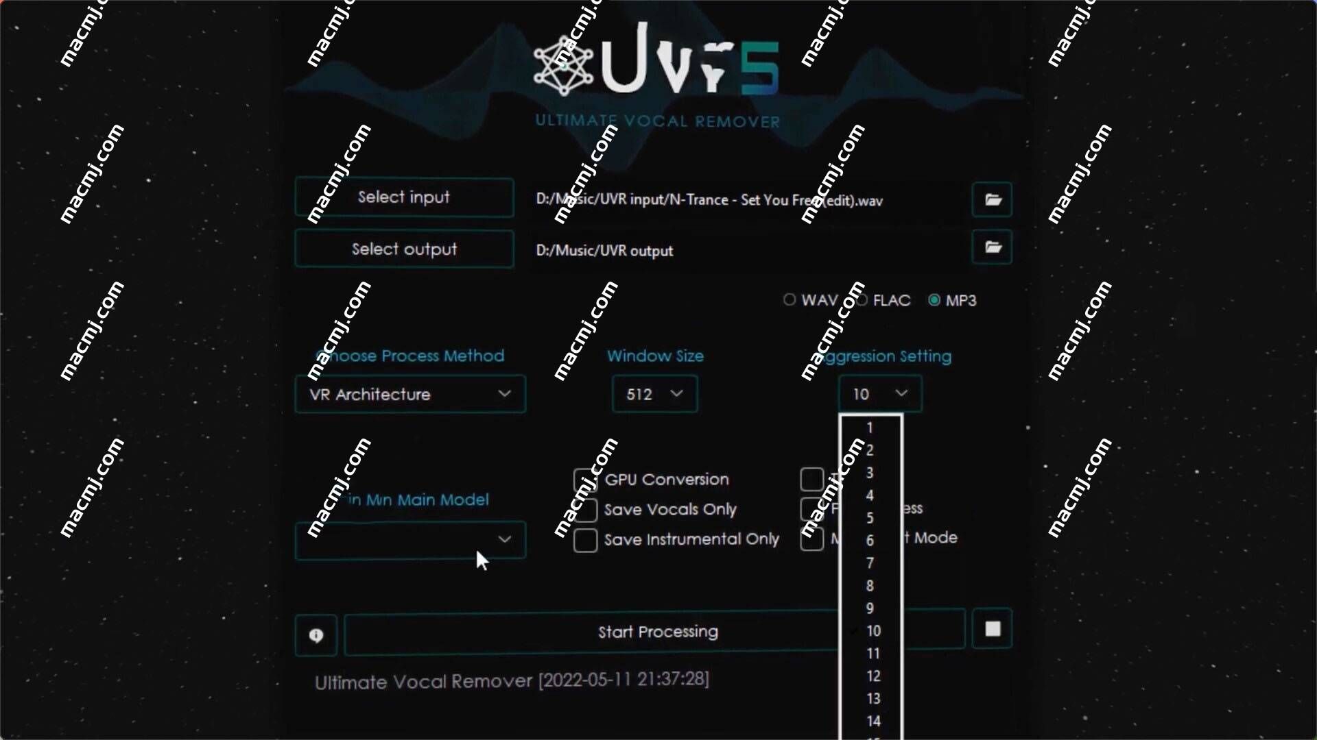 ULTIMATE VOCAL REMOVER V5 for mac(UVR5终极人声去除器) ULTIMATE VOCAL REMOVER V5 for mac(UVR5终极人声去除器)