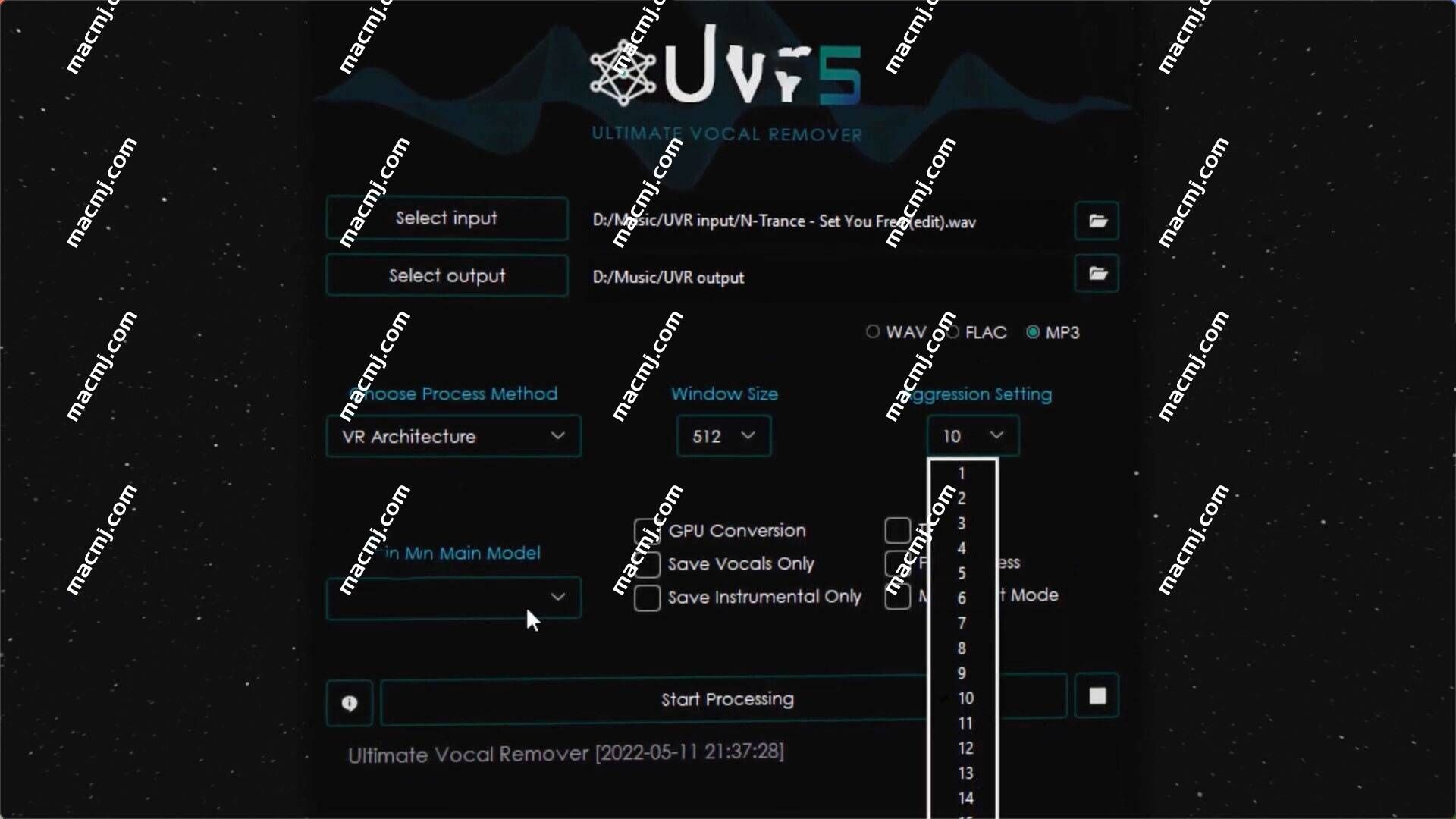 ULTIMATE VOCAL REMOVER V5 for mac(UVR5终极人声去除器)