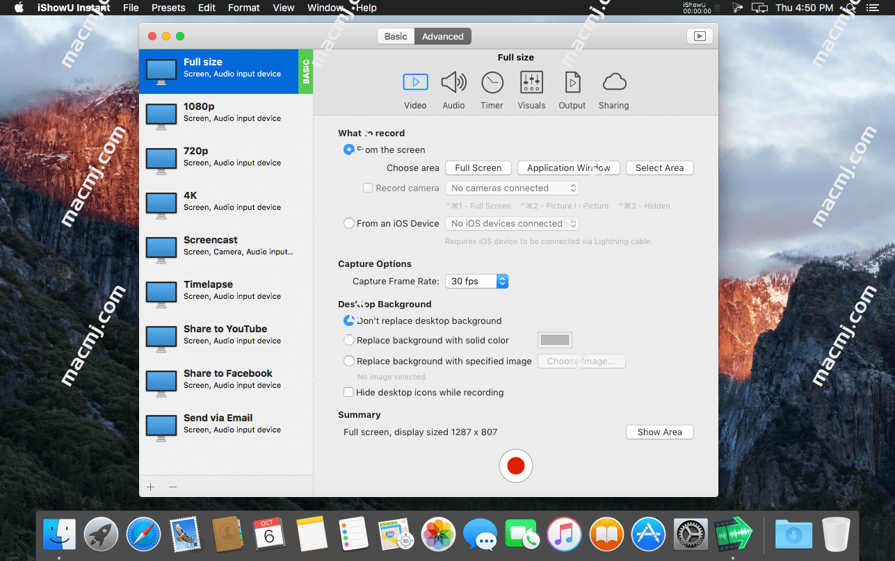 iShowU Instant for Mac(强大的实时屏幕录像工具) iShowU Instant for Mac(强大的实时屏幕录像工具)