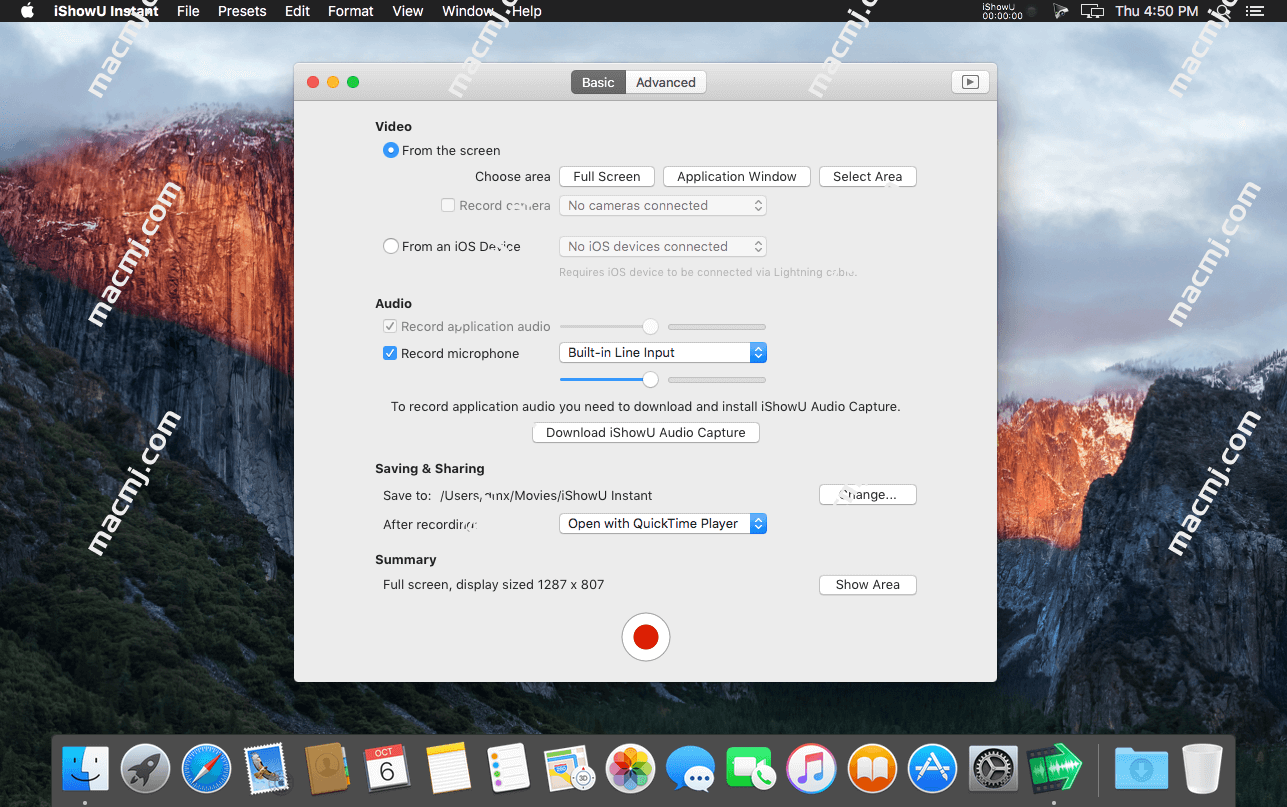 iShowU Instant for Mac(强大的实时屏幕录像工具) iShowU Instant for Mac(强大的实时屏幕录像工具)