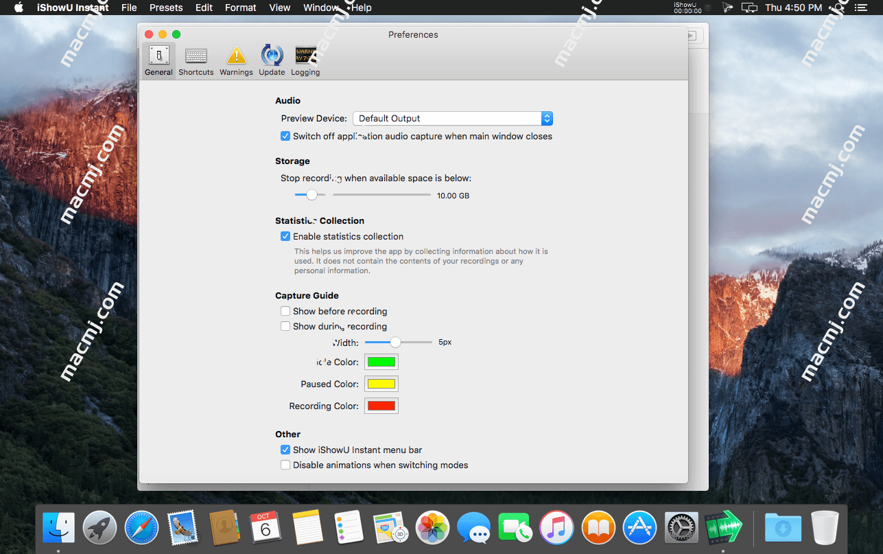 iShowU Instant for Mac(强大的实时屏幕录像工具) iShowU Instant for Mac(强大的实时屏幕录像工具)