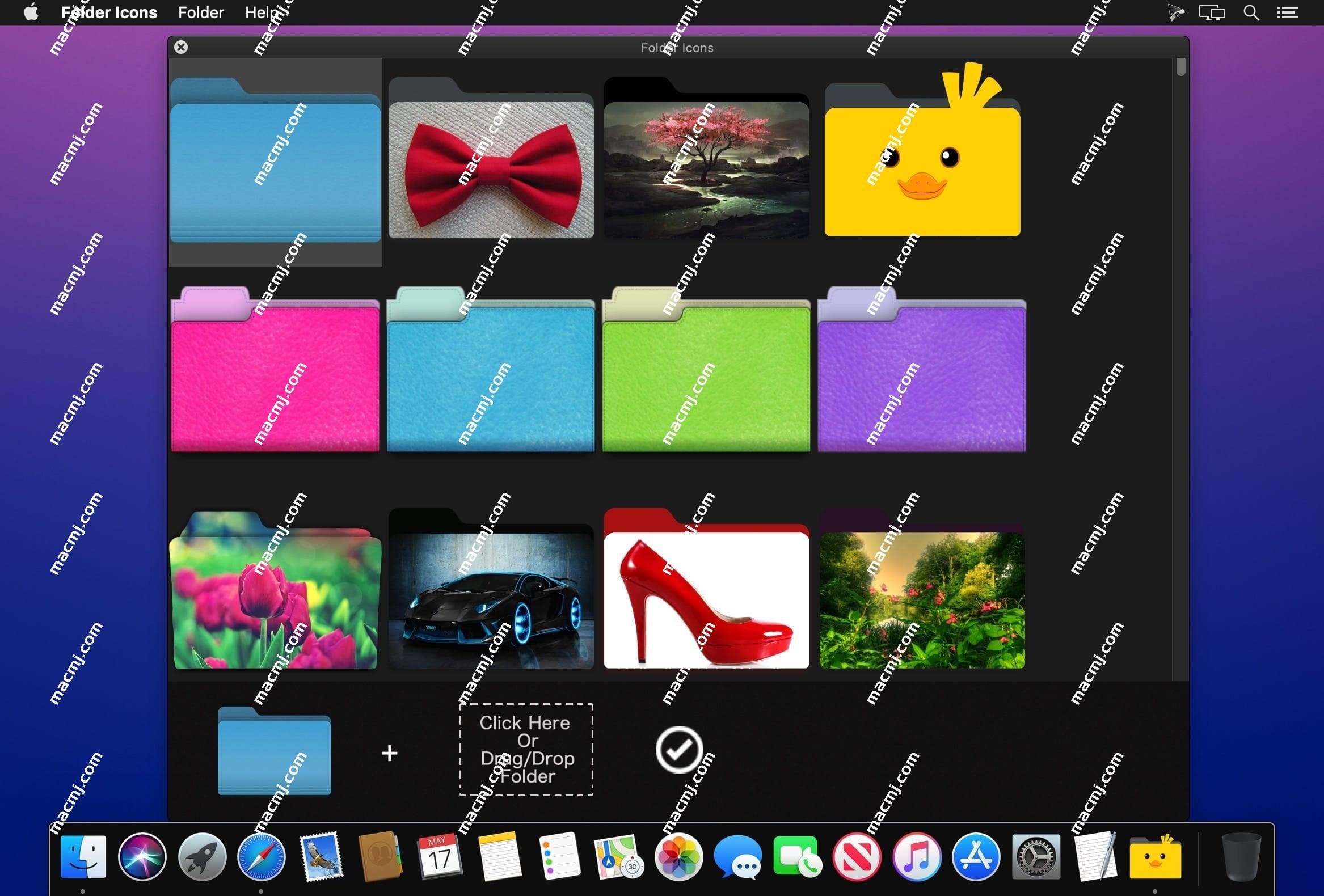 Folder Icons for mac(文件夹个性化图标修改软件) Folder Icons for mac(文件夹个性化图标修改软件)
