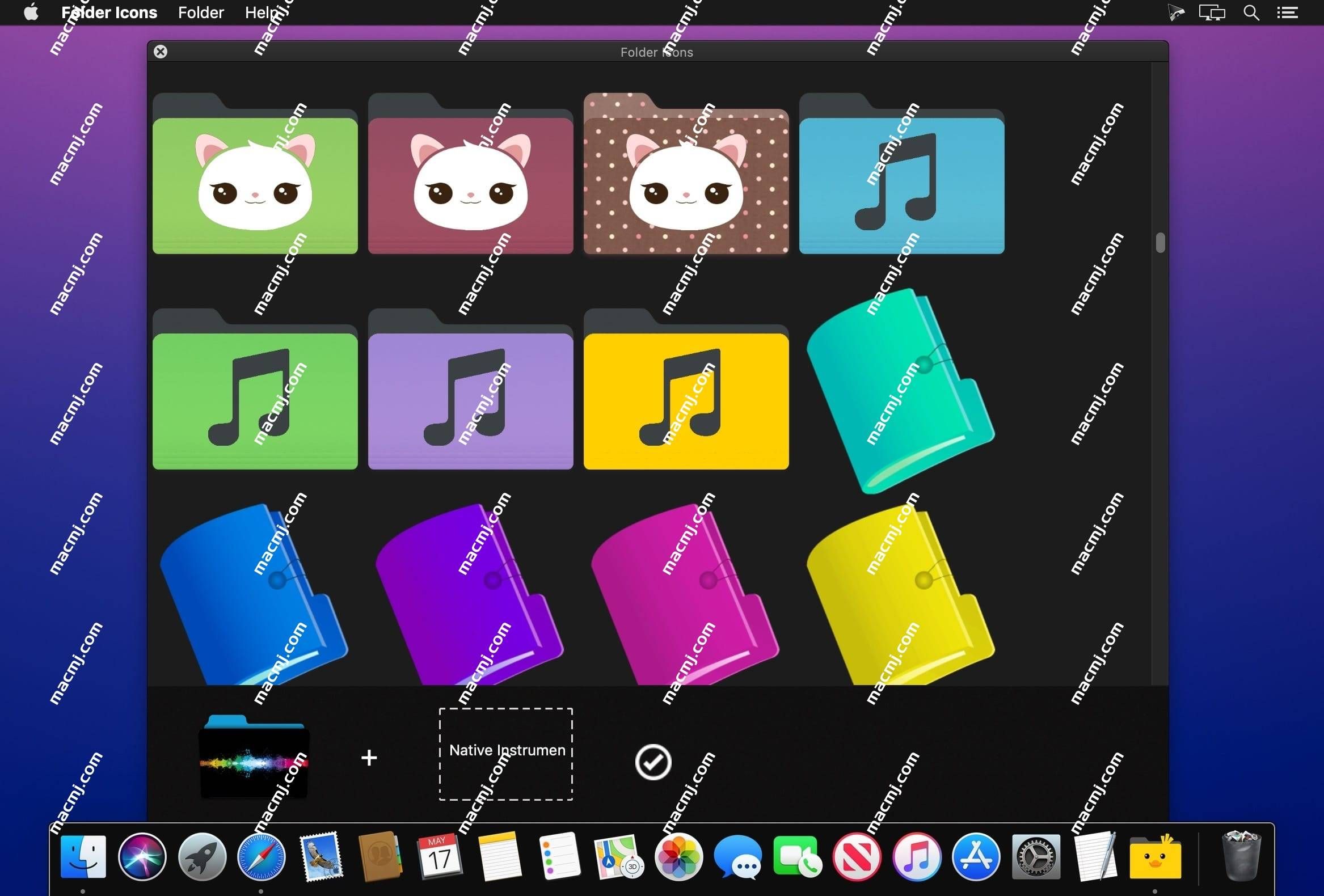 Folder Icons for mac(文件夹个性化图标修改软件) Folder Icons for mac(文件夹个性化图标修改软件)